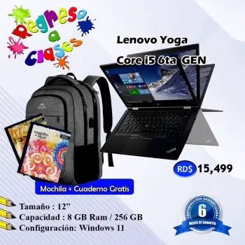 Laptop lenovo yoga x1 intel core i5 6ta generacion gratis mochila mas