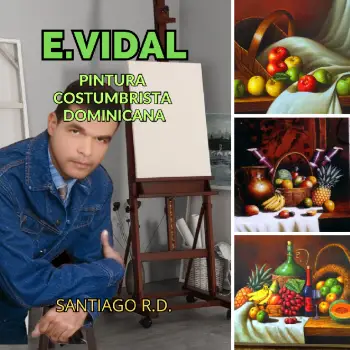 Pintor dominicanopintura costumbrista obra de arte e.vidal