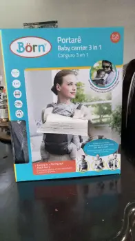 Canguro ergonómico con capucha marca brn 0-24 meses