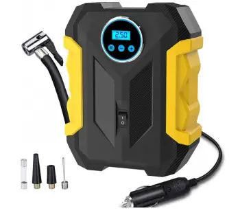 Bomba de aire portÁtil 12v con linterna led para neumÁticos