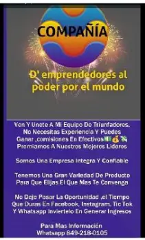 Solicito vendedores en toda parte del pais