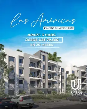 Apartamentos de 3 habitaciones en las américas