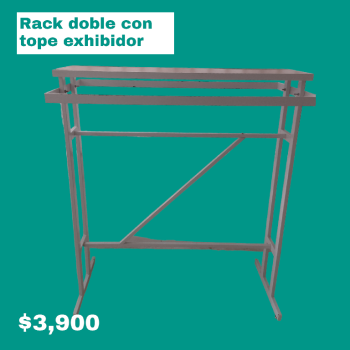Rack con tope exhibidor 2 unidades disponibles