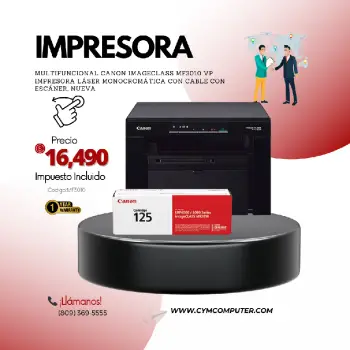 Impresora canon laser mf3010 multifuncional en blanco y negro