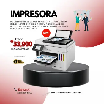 Impresimpresora canon gx6010 mega tank maxifyora canon 6010