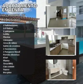 Apartamento en venta en villa marina solo clientes