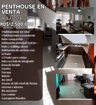 Penthouse en venta en bella vista