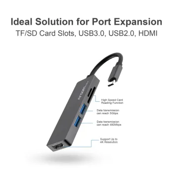 Hub usb argom type c 5 en 1 1x hdmi 4k 1x puerto sd 1x micro sd 1x usb