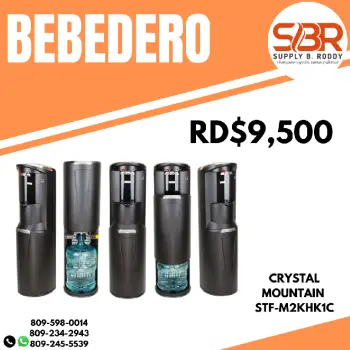 Bebedero oasis con el botellon abajo agua fria y caliente