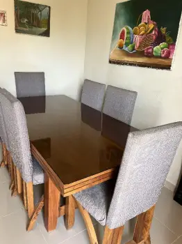 Comedor de 6 sillas en caoba