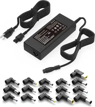 Fuente cargador adaptador de a/c universal de 90 w para portátiles aho