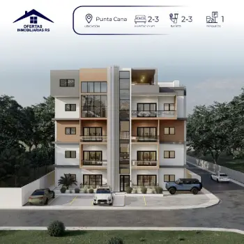Proyecto de apartamentos de 2 habitaciones en punta cana