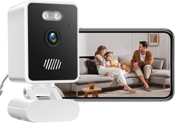Cámara de seguridad wifi 1080p con visión nocturna a color detección d