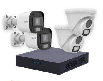 Kit 4 camaras unv color hunter 1080p 2mp no incluye instalacion