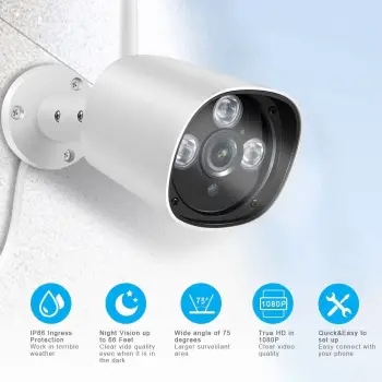 Camara de seguridad bullet wifi vision nocturna aviso de movimiento mo