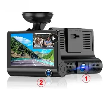 Camara de vehiculo 1080p full hd con grabacion delantera e interior