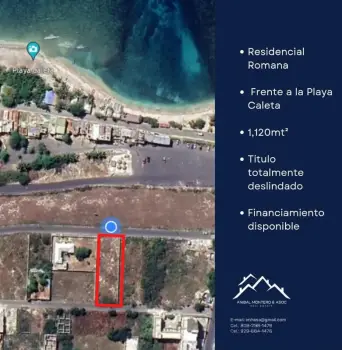 Solar frente a la playa en venta