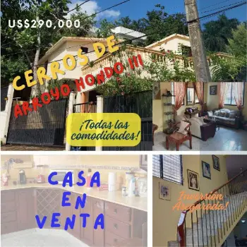 Casa en venta en santo domingo cerros de arroyo hondo iii