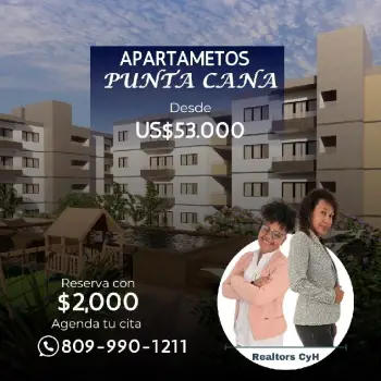 Proyecto de apartamentos a solo 15 minutos del aeropuerto de punta can