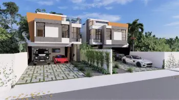 Modernas casas en prado oriental