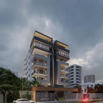 Elegante torre de apartamentos en reparto los tres ojos