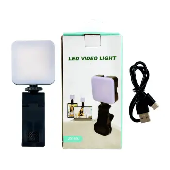 Luz led para video foto con soporte para movil