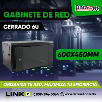Gabinete de red cerrado 6u