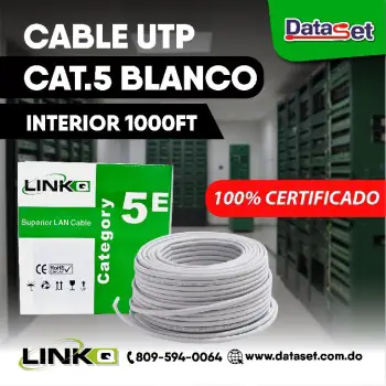 Cable cat. 5e linkq blanco