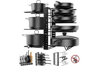 Organizador de ollas tapas sartenes 8 niveles ajustable
