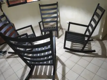 Juego 4 de mecedoras madera estilo vond ikea