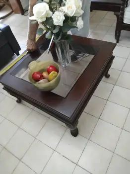 Mesa de centro para sala de estar caoba centenaria