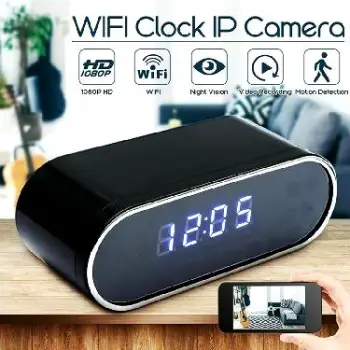 Reloj despertador cámara espía wifi oculta con micrófono
