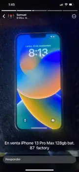 Iphone 13 pro max 128 gb baterías 87 fatory