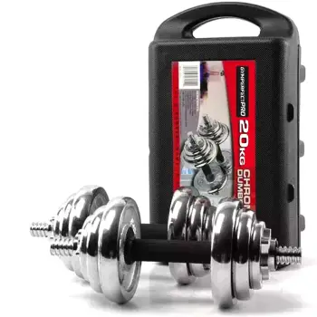 Kit de mancuernas de 20 kg chrome dumbell set