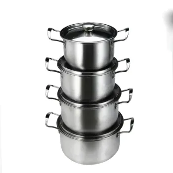 Set de 4 ollas stainless steel soup pot