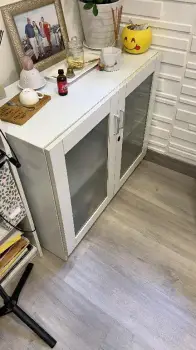 Credenza doble con puertas en cristal