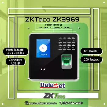 Zkteco zk3969 perfecto para oficinas negocios y empresas