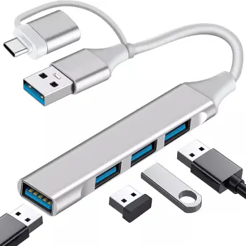 Hub usb 4 en 1 - tipo c - aumentador multi puertos