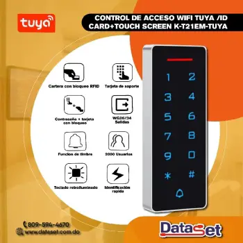Control de acceso wifi tuya k-t21em-tuya
