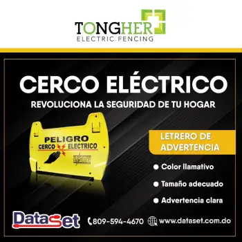 Letrero de advertencia para cerco elÉctrico
