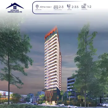 Innovadora torre con impresionantes areas sociales con vistas al mar