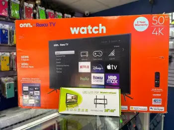 Smart tv onn 50 pulgadas 4k hdr ultra hd de caja