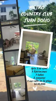 Apartamento en juan dolio 3 habitaciones 3 baños piscina y a una calle
