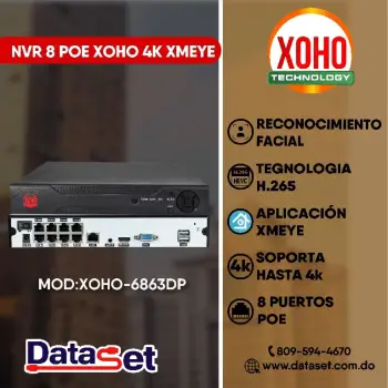 Nvr 8 poe xoho 4k xvmeye mod xoho-6863dp
