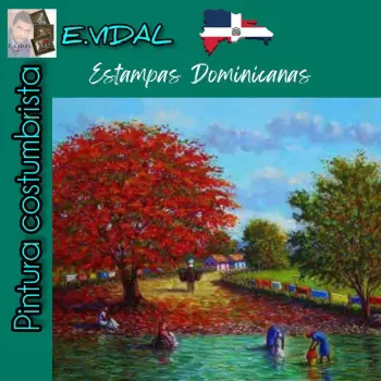 Pintor dominicano obras de arte e.vidal qriginal painting