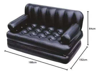 Sofá cama grande inflable bestway 5 en1  inflador