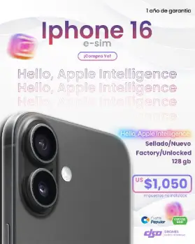 Iphone 16 e-sim sellado