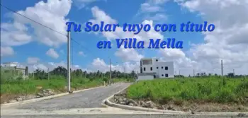 Solares financiados en villa mella