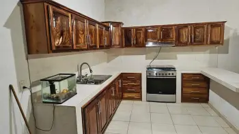 Cocina en madera de roble