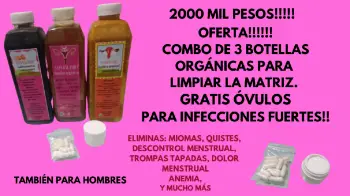 Botellas orgÁnicas para quistes y miomas infecciones vaginales